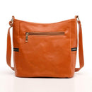 Casual Tassel Crossbody Bag Women PU Leather Satchel Shoulder Bags (Orange) SN9F