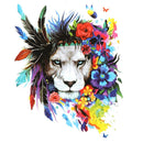 feather lion Patches Heat Transfer Iron On Patch Washable Clothes Stick 3C