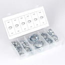26pcs Stainless Steel Drive Hose Clamp Adjustable Fuel Pipe Worm Gear Clip