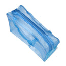 Floral Print Transparent Waterproof Cosmetic Bag Toiletry Bathing Pouch Blu