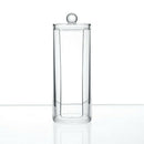 Facial Makeup Container Cotton Pads Round Dispenser With Lid Clear Acrylic