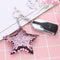 Colorful Sequins Keychain Star Shining Girl Backpack Jewelry Gifts (Pink) A