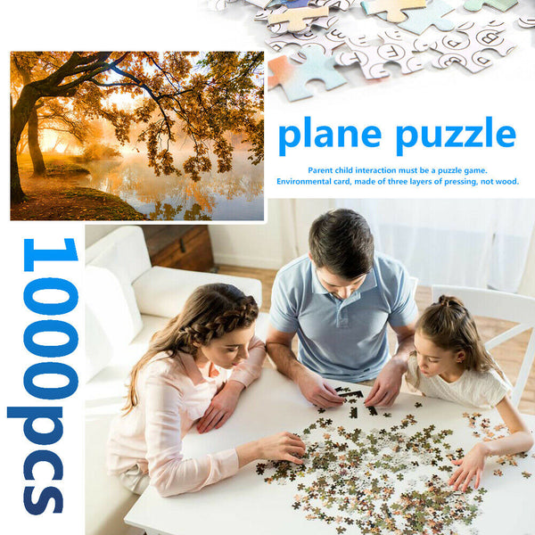 1000pcs DIY Paper Jigsaw Toys Autumn Morning Puzzle Picture Room Decoration