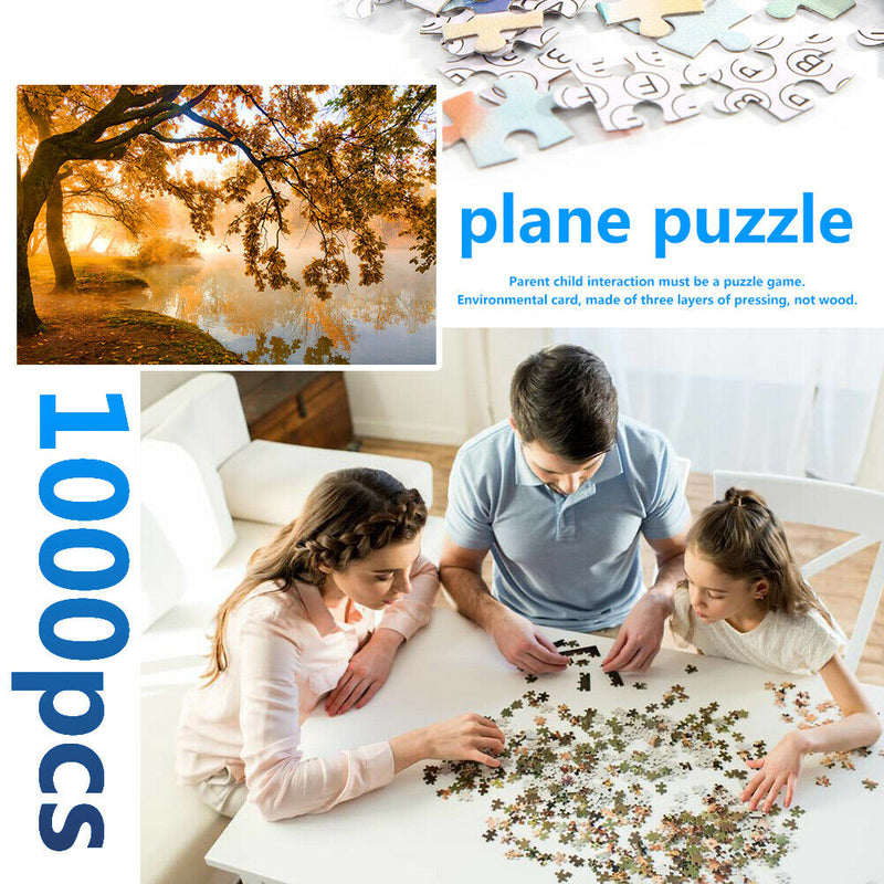 1000pcs DIY Paper Jigsaw Toys Autumn Morning Puzzle Picture Room Decoration
