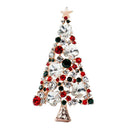 Christmas Tree Rhinestone Brooch Pin Women Costume Accessory(Random Color)