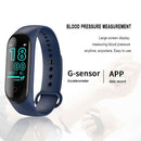 M4 Touch Waterproof Heart Rate Sleep Monitor 3 Axis Smart Bracelet (Blue)