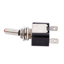2 Pcs Car 12V 20A Red Illuminated Lamp SPST On/Off Toggle Switch