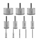 12 Pcs Diamond Drill Bits - Glass and Tile Hollow Core Drill Bits Extractor