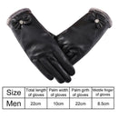 Women Motorcycle Riding Gloves Leather Mittens Touch Screen Warm Glove Mit