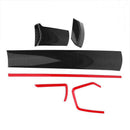 6Pcs Carbon Fiber Console Center Dashboard Cover Trim Decorative Stickers f