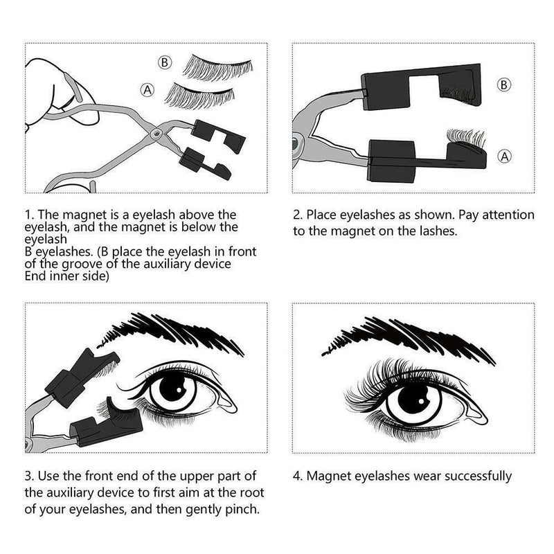 Eyelashes Aids Magnetic Eyelash Curler with Quantum Soft Magnetic False Top