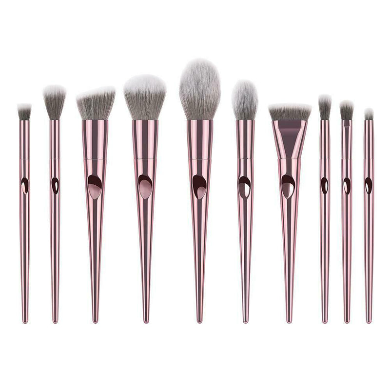 10pcs Eyeshadow Foundation Powder Blusher Makeup Brushes Set Cosmetic Tool A