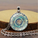 Blue Flower Chakra Flower Pendant Mandala Jewelry Sacred Geometry Necklace New