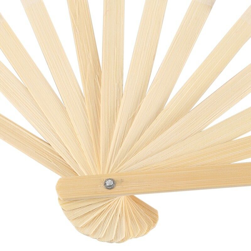 Hand Made Belly Dance Dancing Bamboo Long Fan Red 2 Pcs I8V1