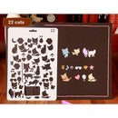 Theme Lace Ruler Template DIY Photo Album Drawing Tool (Kitty)