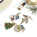4pcs DIY Full Drill Special Shaped Christmas Diamond Painting Key Chain