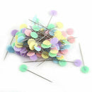 100pcs/bag Pins Mixed Colors Sewing Patchwork Pins Flower Head Pins Sewing  G8S2