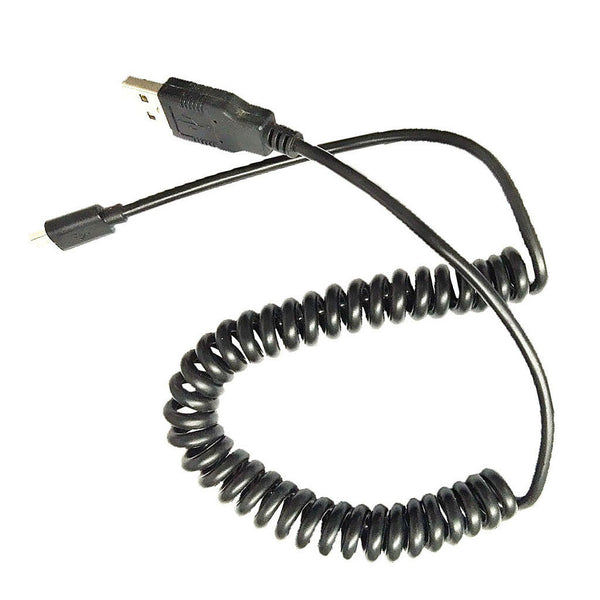Micro USB Data Line Charging Cable Stretch Cord for Android Phone 40cm Black