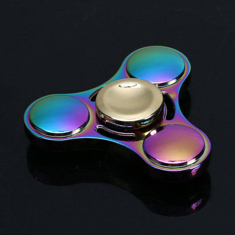 Rainbow Tri-Spinner Fidget Spinner Hand Spinner Zinc Alloy Anti Stress Toys