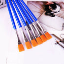 Paint Brushes Set 50 Pcs Kids Nylon Flat Hair Small Oil Watercolor Artist P