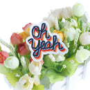 oh yeah iron on patch embroidered applique sewing label patches clothes stickerZ