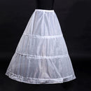3Hoop ALinehite Long Dressedding Gown Crinoline Petticoat Underskirt Slips: K5B6
