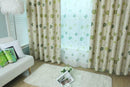 100x250cm Leaf Pattern Window Room Shade Panel Blackout Curtain Drape Green