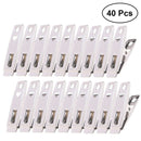 40Pcs Metal Clothes Pegs Clips Washing Line Airer Dry Line Peg Garden Hanger
