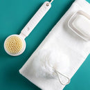 1X(Telescopic Long Handle Bath Shower Brush Scrubber Soft Bristle Skin Body