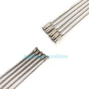 5PCS 15cm Stainless Steel Wire Keychain Cable Key Ring Chains for Outdoor Hiking