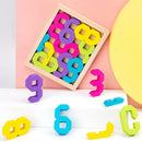 Wooden Number Blocks Puzzle Toys Preschool Stacking Blocks for 1-3 Years Old