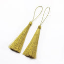 30x Silk Floss Bookmark Tassels &Cord Loop for Jewelry Making Souvenir Craft