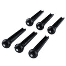 Set 6pcs Black PVC Bridge Pins with Shell Dots for Acoustic Guitar Quality In ES