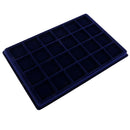 24 Lattice Durable Coin Tray Jewelry Tray Jewelry Trays, Made Of Velvet,