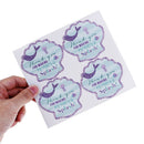 40pcs Mermaid Seal Stickers Thank You Sea Shell Labels DIY Baking Gift Label T^