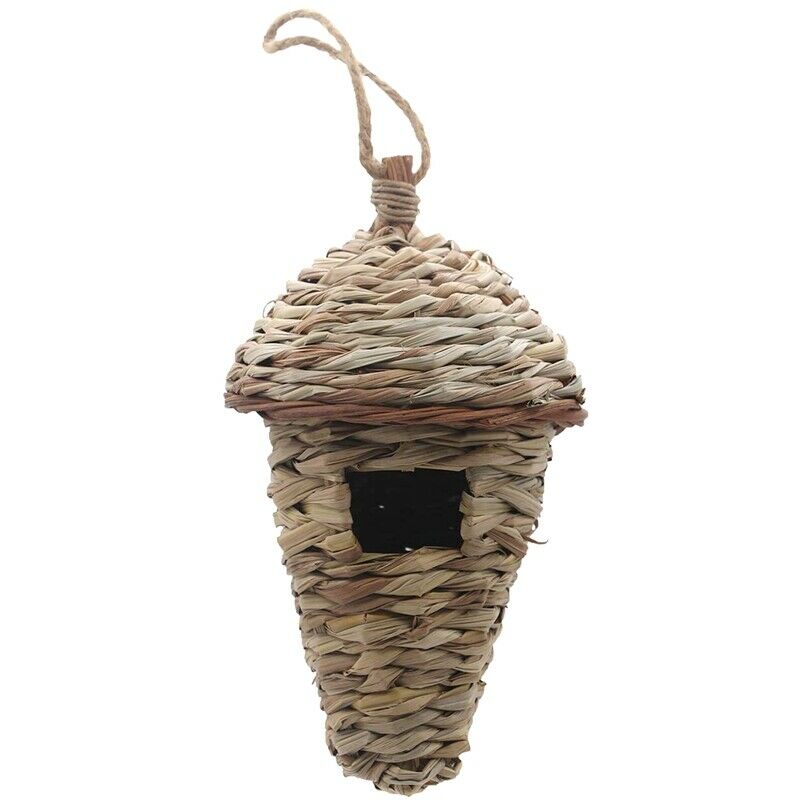 2X(Bird House,Winter Bird House For Outside Hanging,Grass Hand Woven Bird N