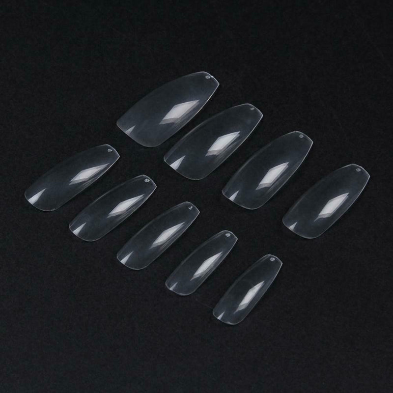 500pcs Pro False Nail Tips Square Head Full Cover Clear DIY Manicure Tips
