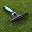 Double Row Stainless Steel Pins Dog Rake Deshedding Dematting Brush Comb