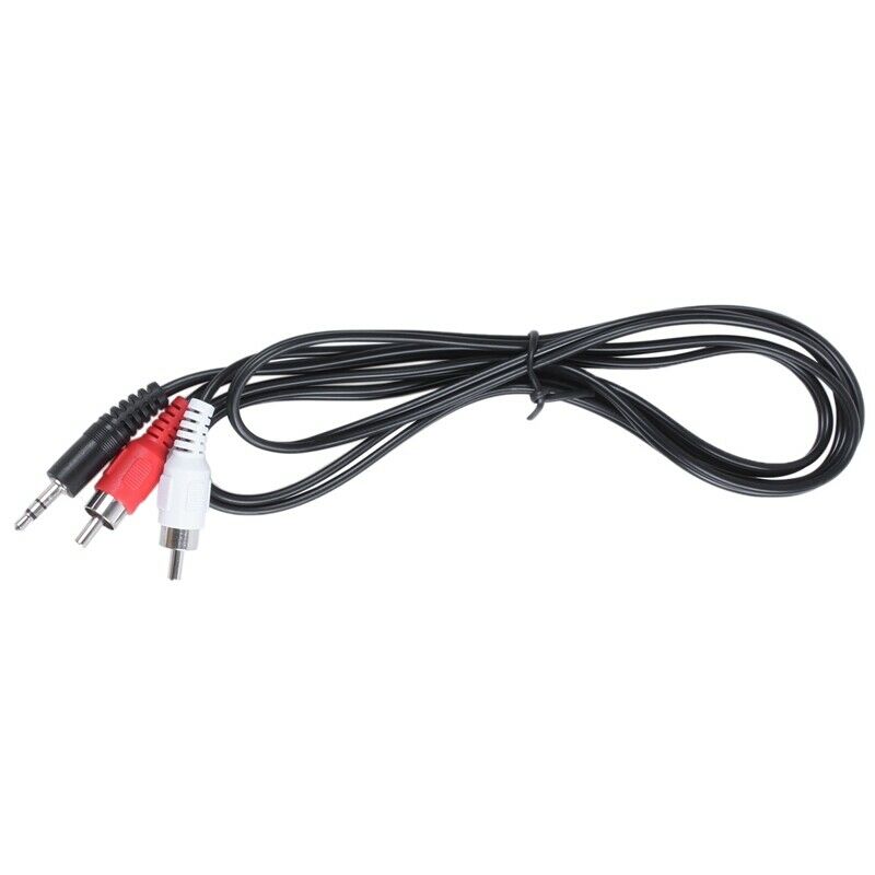 3.5mm Headphones Plug Jack to 2 x RCA AV Audio Cable O7L3