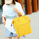 Pure Color Mommy Travel Backpacks Nylon Large Maternity Nappy Bags (Yellow) A