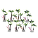 10pcs Artificial Coconut Tree Creative Scenery Decoration for   Tank Home
