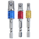 3 Pcs Drill Socket Adapter Impact Drill Extension Drill Bits Bar Socket Adapt&+