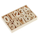 120pcs Wooden Numbers - Craft Numbers with Storage Tray DIY Craft Toys