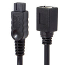 3X(10Cm 1394 6Pin Female To 1394B 9Pin Male Firewire 400 To 800 Cable Black