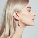 2pcs/set Christmas Snowman Dangles Earrings Pendant Necklace Women Jewelry