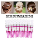 10Pcs Plastic Abutment Hairstyle Cutting Clamp Hair Styling Hair Clip