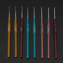 8pcs Plastic Handle Aluminium Head Crochet Hooks Sweater Sewing Needles Kit