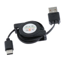 USB Type C Cable, Retractable USB C to USB A Charger Hidden Data Sync & Charging