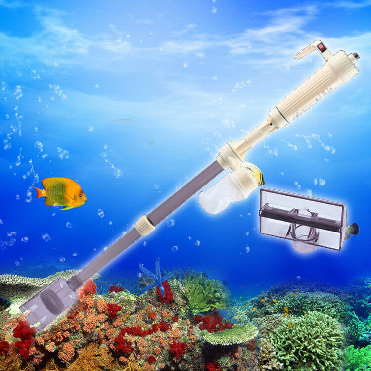 Aquarium Battery Syphon Operated Fish Tank Vacuum Gravel Water Filter Clean