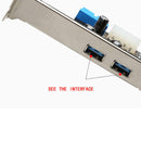 PCI Express USB 3.0 2-Port Front Panel With Control Adapter 4 And 20 Pins  UBC